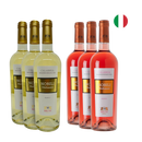 Kit Cantine Bruni com 3 Vinhos IGT Nobili Melissesi Bianco + 3 Vinhos IGT Nobili Melissesi Rosato