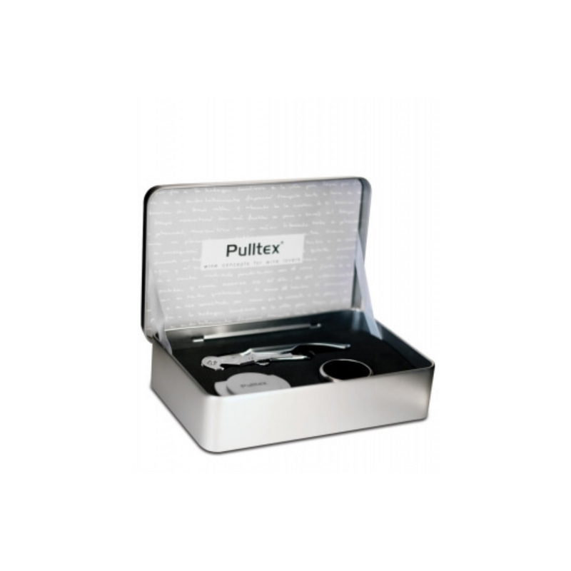 Caixa Metálica - kit com saca-rolha, corta-cápsula e corta-gota