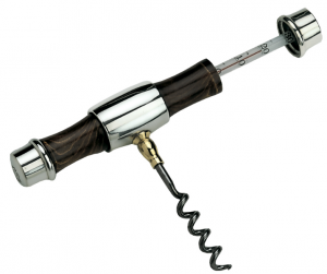 Saca Rolhas c termômetro em madeira e estanho - L'Esprit & le Vin