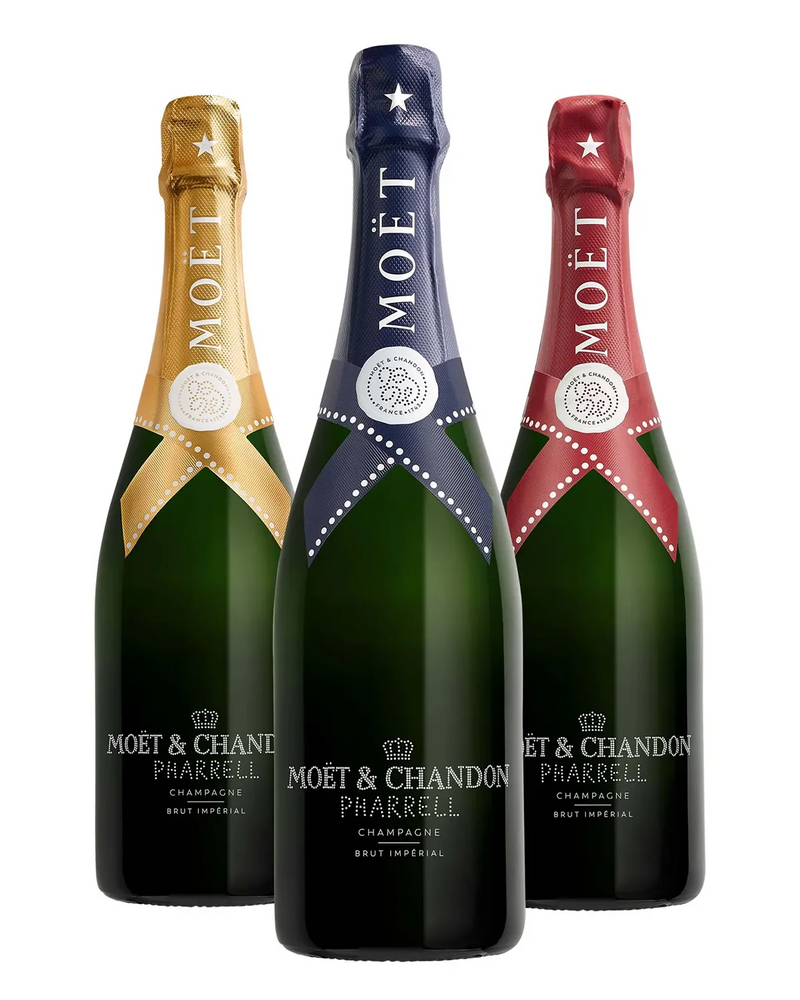 Kit 3 Unidades Champagne MOET & CHANDON x PHARRELL WILLIAMS EDIÇÃO LIMITADA - BRUT 750ML